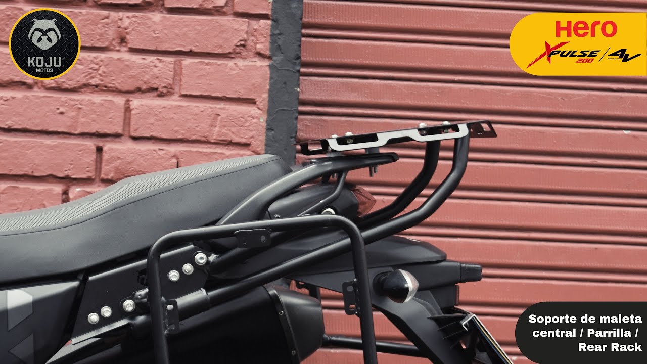 🔧🧰 Hero Xpulse 200 - 4V: Soporte de maleta central / Parrilla  / Rear Rack - KOJU