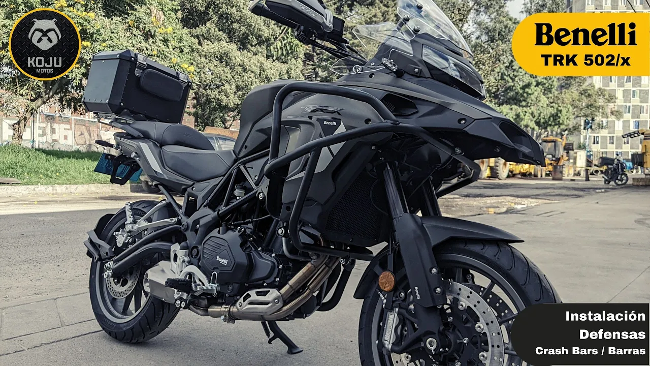 Instalación de defensas (Crash Bars) KOJU para Benelli TRK 502 / 502x