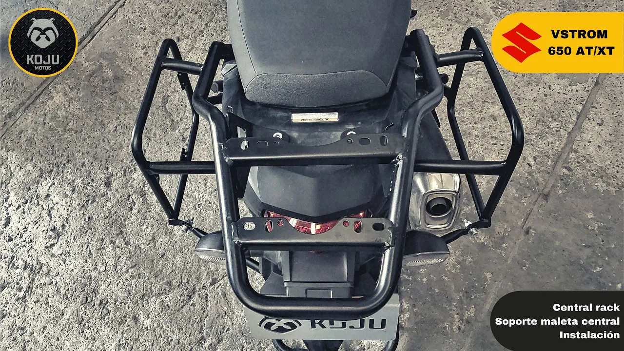 🔧🧰 Instalación y review de Soporte de maleta central Metálico KOJU para Suzuki Vstrom 650 AT/XT