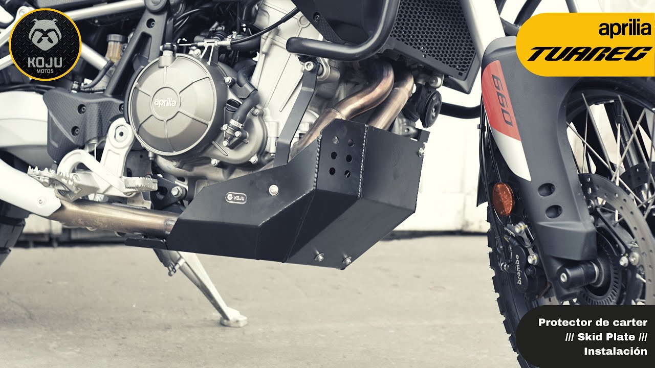 🔧🧰 Aprilia Tuareg 660 // Instalación de Protector de Carter KOJU // Skid Plate instalation