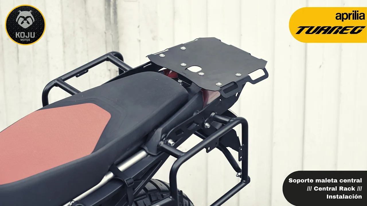 🔧🧰 Aprilia Tuareg 660 // Instalación de soporte de maleta central KOJU // Rear rack instalation