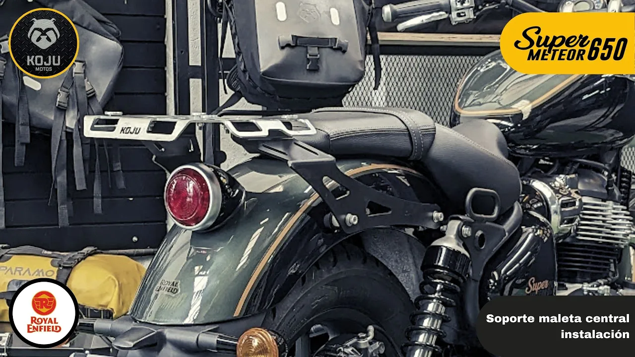 🔧🧰 Instalación Soporte maleta central / Parrilla / Rack / KOJU para Royal Enfield Super Meteor 650