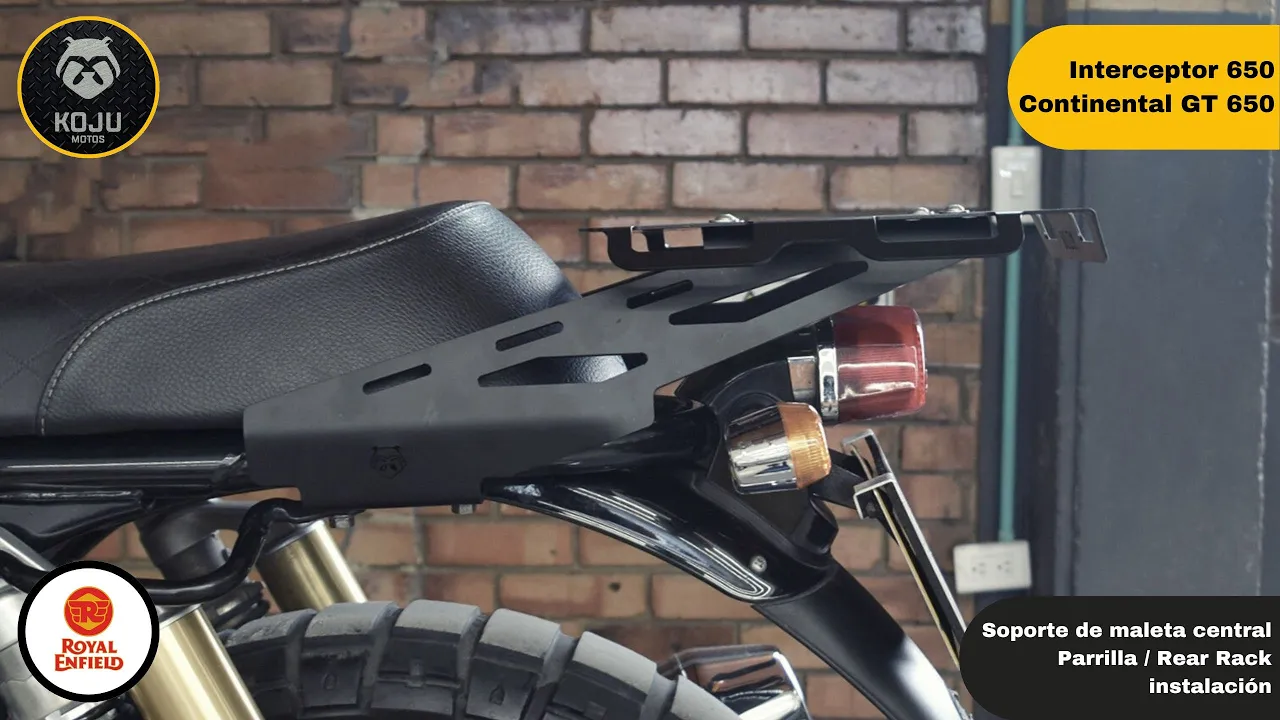 🔧🧰 R.E. Interceptor 650 / Continental 650: Soporte de maleta central / Parrilla  / Rear Rack - KOJU