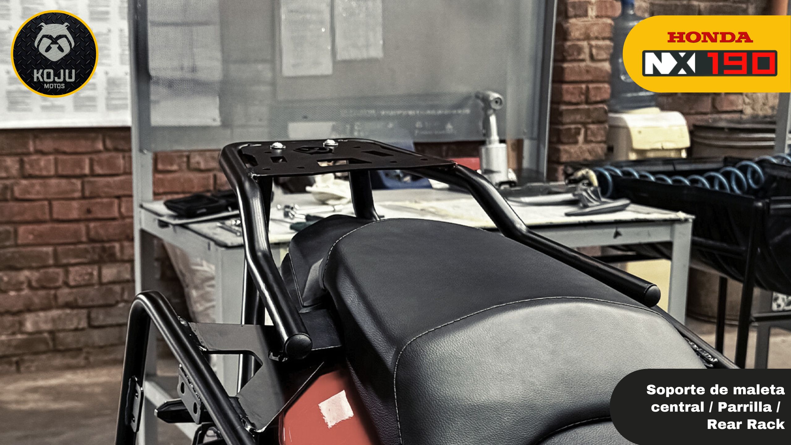 🔧🧰 Honda NX 190: Parrilla  / Soporte de maleta central / Rear Rack - KOJU