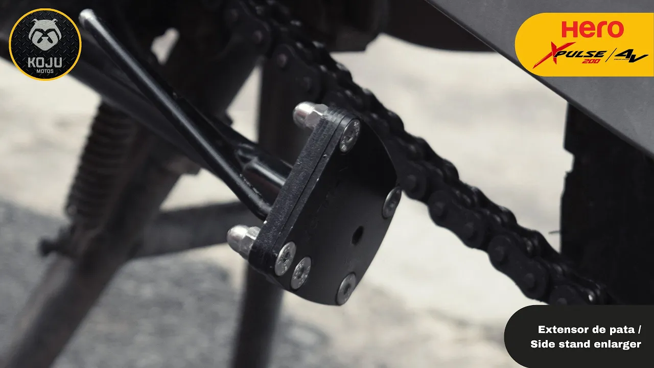 🔧🧰 Hero Xpulse 200 - 4V :  Instalación de Extensor de pata KOJU / Side kick enlarger instalation